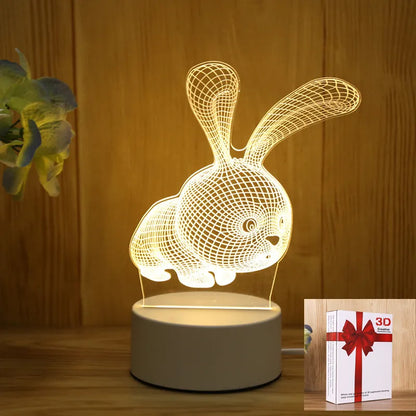 Romantic Love 3D Acrylic Led Lamp for Home Children's Night Light Table Lamp Birthday Party Decor Valentine's Day Bedside Lamp.Free shipping