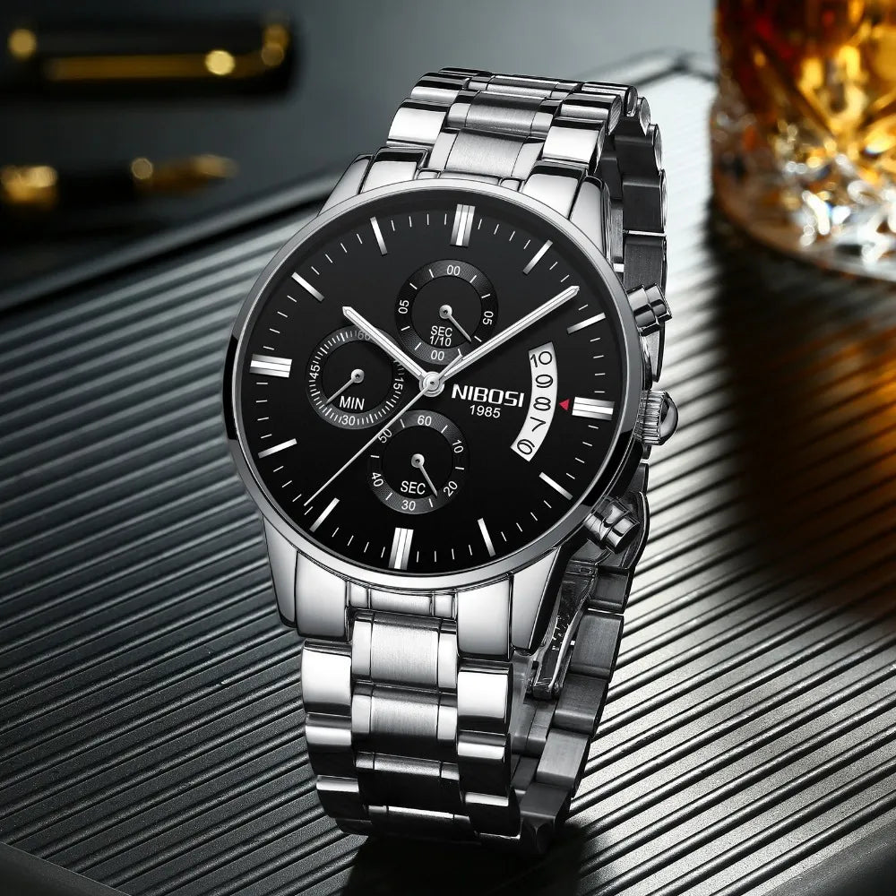 NIBOSI Relogio Masculino Men Watches Luxury Famous Top Brand Men's Fashion Casual Dress Watch Military Quartz Wristwatches Saat - Giftcare 