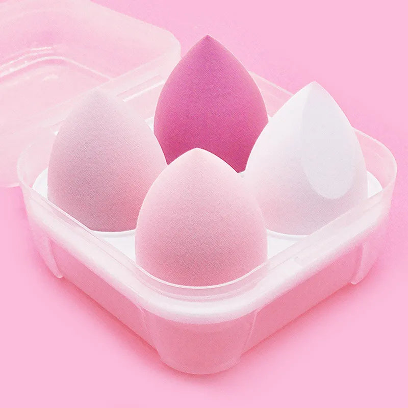 4pcs Makeup Sponge Powder Puff Dry and Wet Combined Beauty Cosmetic Ball Foundation Powder Puff Bevel Cut Make Up Sponge Tools - Giftcare 
