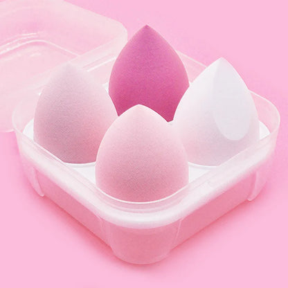 4pcs Makeup Sponge Powder Puff Dry and Wet Combined Beauty Cosmetic Ball Foundation Powder Puff Bevel Cut Make Up Sponge Tools - Giftcare 