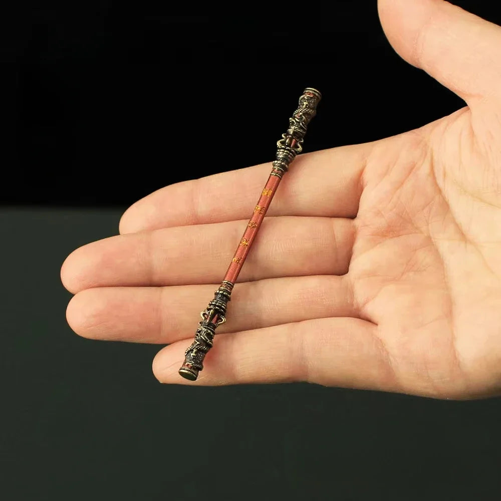9cm/3.54in Black Myth: Wukong Mini At-Will Gold-banded Staff Monkey Sword Weapon Model All Metal Crafts Collectible Toys Gifts