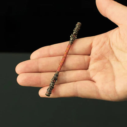 9cm/3.54in Black Myth: Wukong Mini At-Will Gold-banded Staff Monkey Sword Weapon Model All Metal Crafts Collectible Toys Gifts