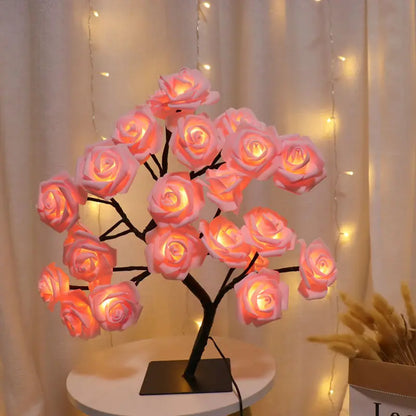 Table Lamp Rose Flower Tree Rose Flower Lighting Home Decoration
