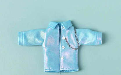 OB11 Baby Accessories Clothes for Baby Laser Bar Sets T-Shirts Jackets and Jeans Furniture for Dolls 1/12 Cool Anime Toys