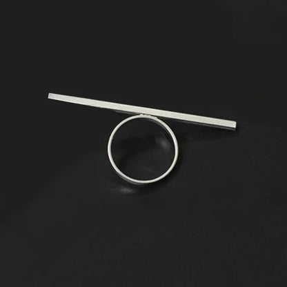 One Word Ring Metal Long Bar Rings  Punk Exaggerated Knuckle Joint Rings For Women Finger Accessories Jewelry Gift