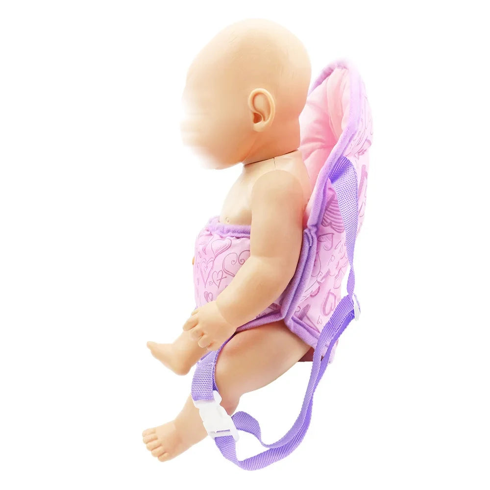 Doll accessories for 15-17inch new born doll backpack seat towel blanket Toy diaper Panties bag