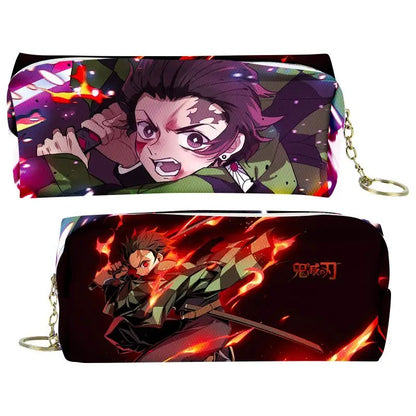 demon slayer cartoon animation peripheral pencil case stationery box pencil coin purse PU zipper Nezuko Mitsuri Butterfly Ninja