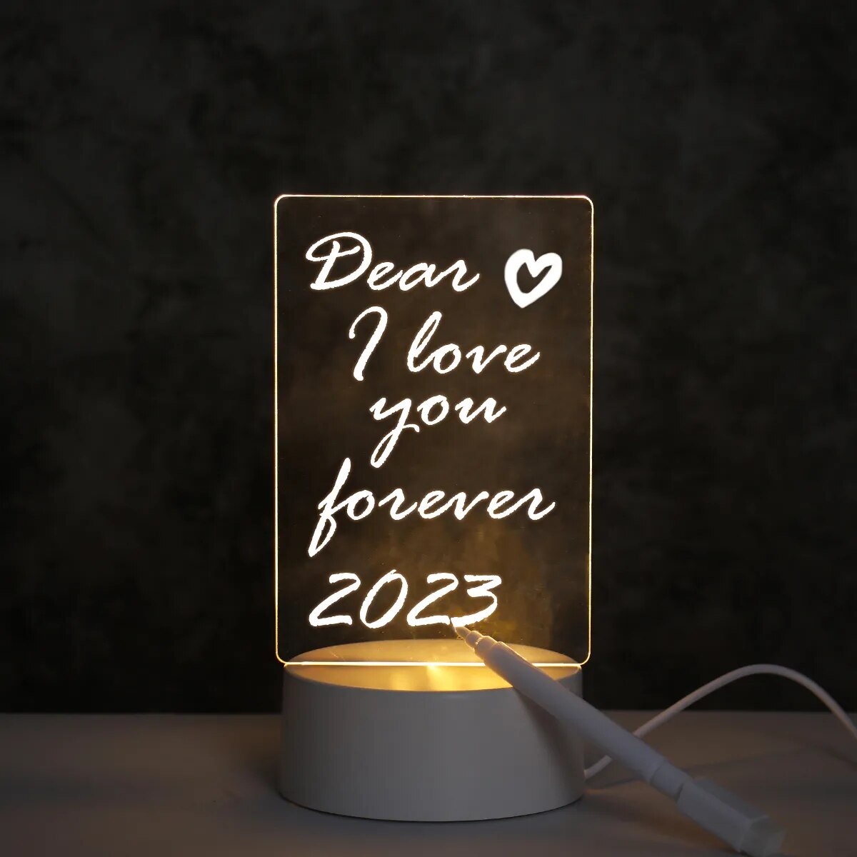 Note Board Creative USB Led Night Light Valentine's Day Gift Decor Nightlights Girlfriend Birthday Gift Wedding Decor Night Lamp - Giftcare 