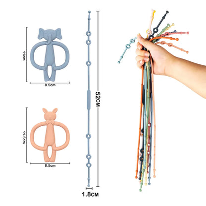 Baby Pacifier Clips Soft Silicone Teething Chain Baby Toy Adjustable Infant Nipple Holder Dummy Clip  Stroller Baby Accessories - Giftcare 