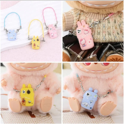 For Crybaby Accessories For Labubu Accessories Cartoon style camera phone Bag Plush Doll Accessories Pendant Fan Birthday Gift
