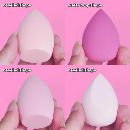 4pcs Makeup Sponge Powder Puff Dry and Wet Combined Beauty Cosmetic Ball Foundation Powder Puff Bevel Cut Make Up Sponge Tools - Giftcare 