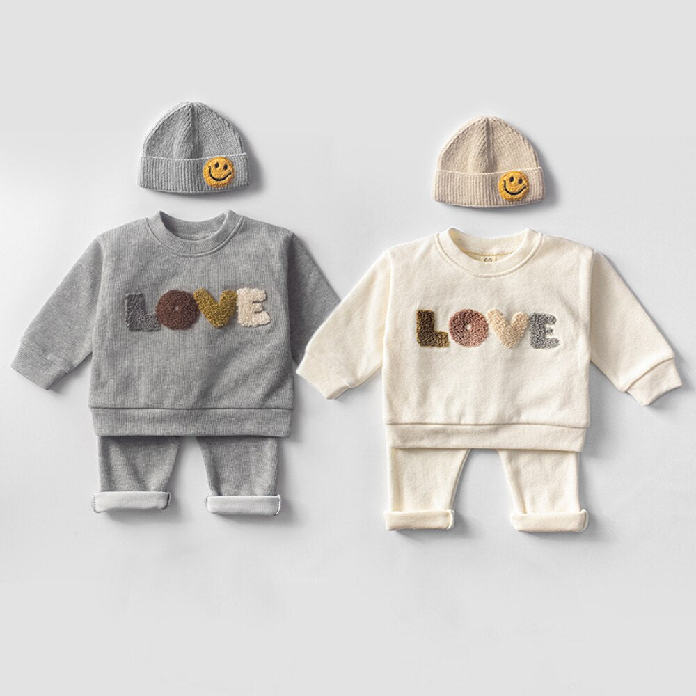 Baby Clothes Sets Infant Spring Autumn Kids Outfits Baby Hoodie Sweatshirt Suit Children Cotton Tops + Pants Baby Clothing Set - Giftcare 