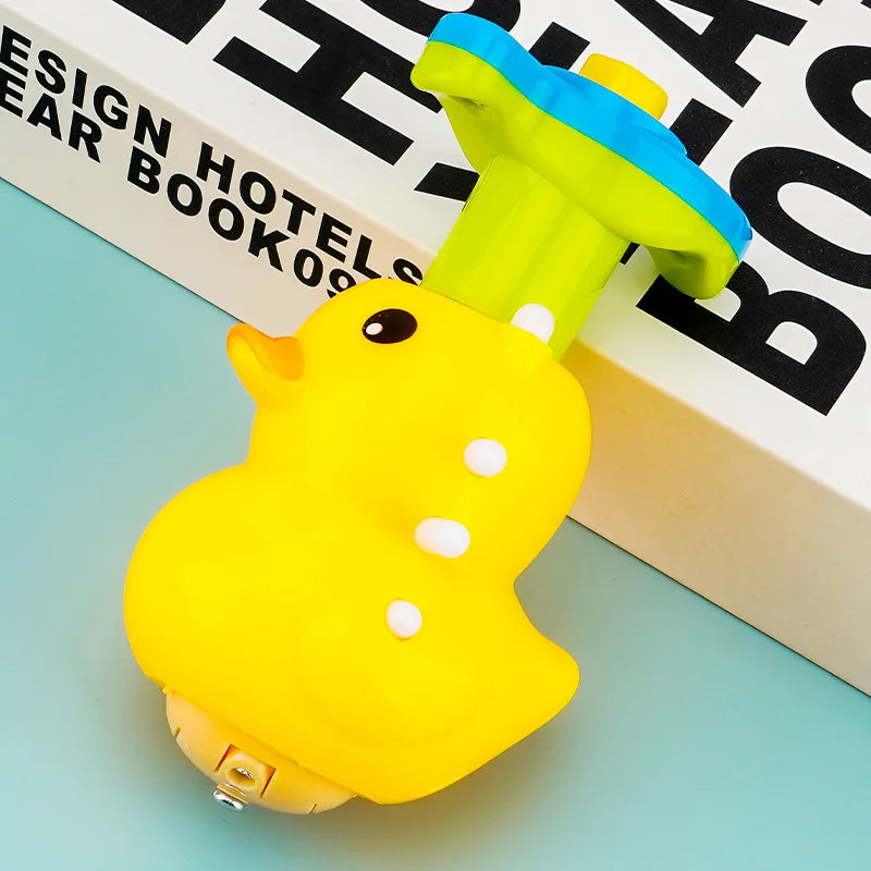 Flashing Spinning Twirl Top Children Light up Toy, Fruit Animal Shapes Heart Crown, LED, Music Gyroscope Launcher Birthday Gift