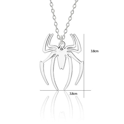 Kpop Fashion Spider Halloween Pendants Round Cross Chain Mens Necklaces Silver Color Neck Chain Gothic Couple Streetwear Gifts - Giftcare 