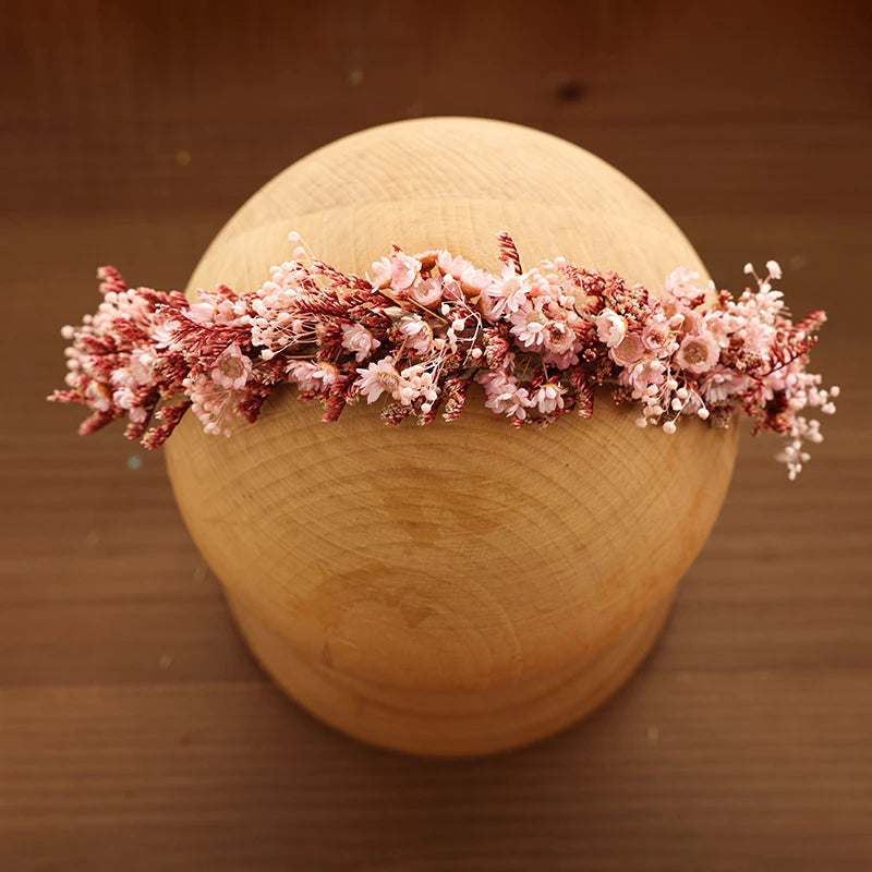 Baby Photography Accessories Full Moon Baby Artificial Flower Headband Decoration Adjustable Floral Headwear Newborn Photo Props