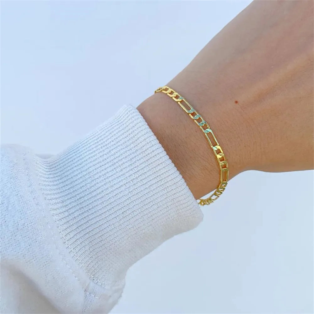 Gold Color Bracelet Stainless Steel Twist Cuban Chain Bracelet for Women Chain Bracelet Jewelry Gifts Wholesale Dropshipping - Giftcare 