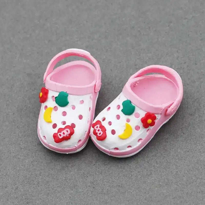 labubu Doll Slippers Shoes (4.3*2.0cm) for Labubu Macaron bao-ao bao ao &15cm EXO Plush Doll & 1/6