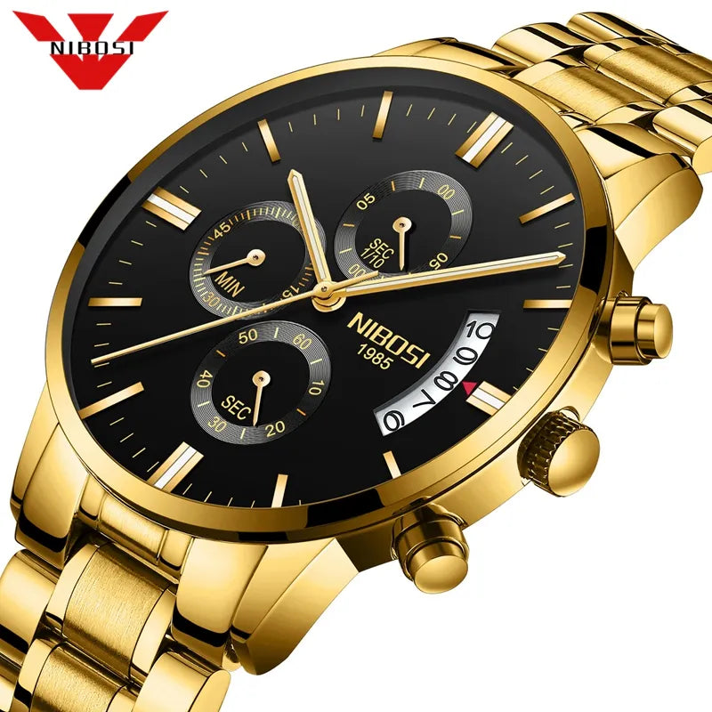 NIBOSI Relogio Masculino Men Watches Luxury Famous Top Brand Men's Fashion Casual Dress Watch Military Quartz Wristwatches Saat - Giftcare 