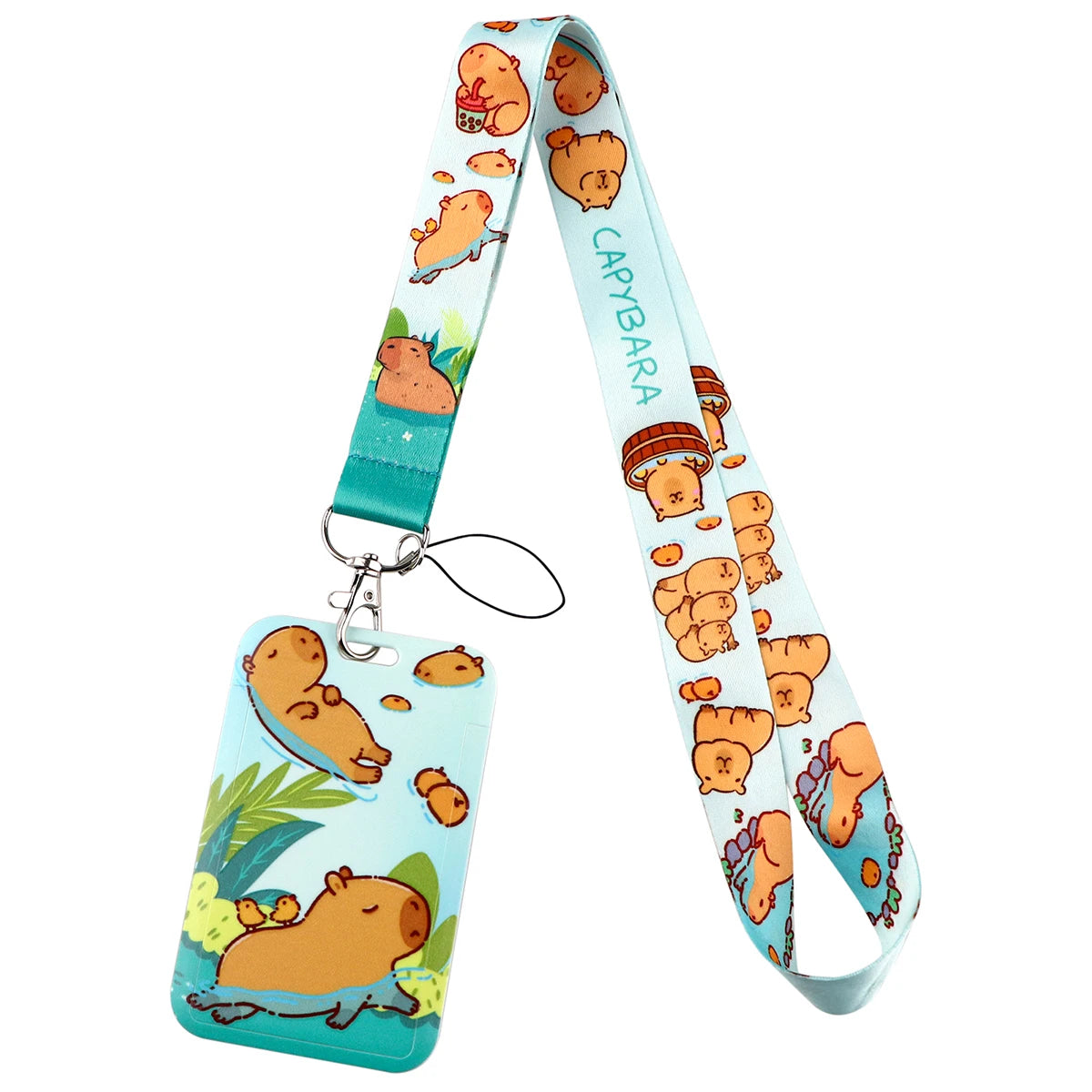 Cute Capybara Lanyard for Key Neck Strap lanyard Card ID Badge Holder Key Chain Key Holder Keyring Accessories Holiday Gifts