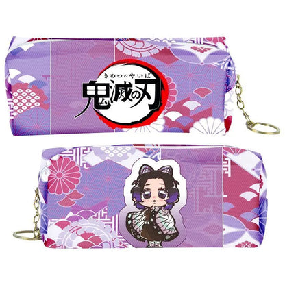 demon slayer cartoon animation peripheral pencil case stationery box pencil coin purse PU zipper Nezuko Mitsuri Butterfly Ninja