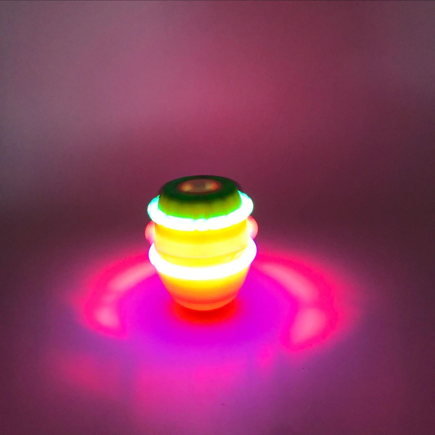 Flashing Spinning Twirl Top Children Light up Toy, Fruit Animal Shapes Heart Crown, LED, Music Gyroscope Launcher Birthday Gift