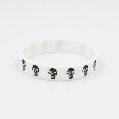 Black White Bracelets&Bangles Hiphop Skeleton Band Women Men SH365
