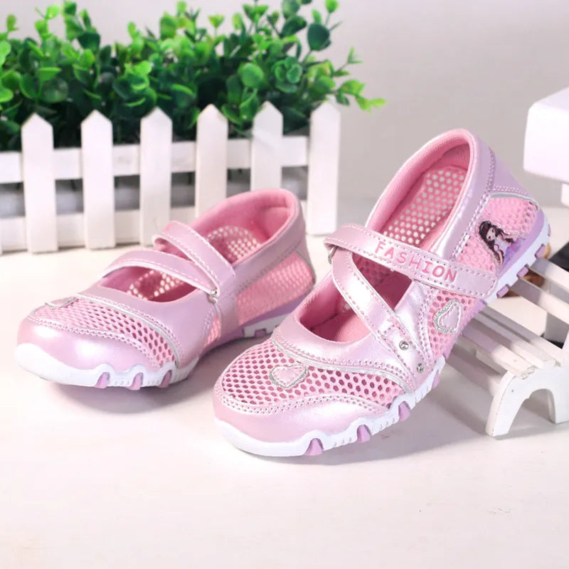 2023 New Summer High Quality Non-slip Children Shoes Girls Fashion Sandals Cartoon Princess Sandals Kids Flat - Giftcare 
