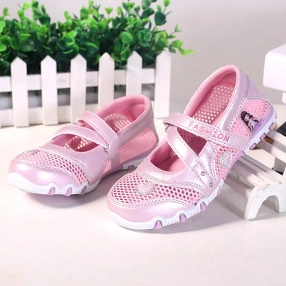 2023 New Summer High Quality Non-slip Children Shoes Girls Fashion Sandals Cartoon Princess Sandals Kids Flat - Giftcare 