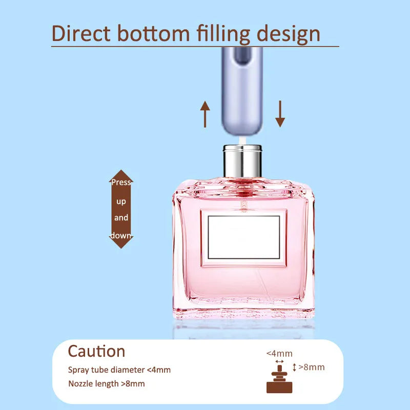 5/8ml Mini Portable Bottom Filling Perfume Dispensing Spray Refillable Cosmetic Empty Bottling Atomizer Container Travel - Giftcare 
