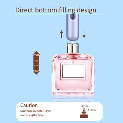 5/8ml Mini Portable Bottom Filling Perfume Dispensing Spray Refillable Cosmetic Empty Bottling Atomizer Container Travel - Giftcare 