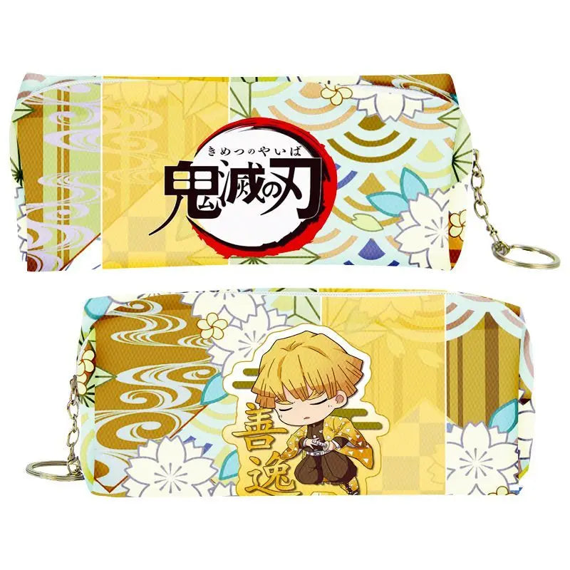demon slayer cartoon animation peripheral pencil case stationery box pencil coin purse PU zipper Nezuko Mitsuri Butterfly Ninja