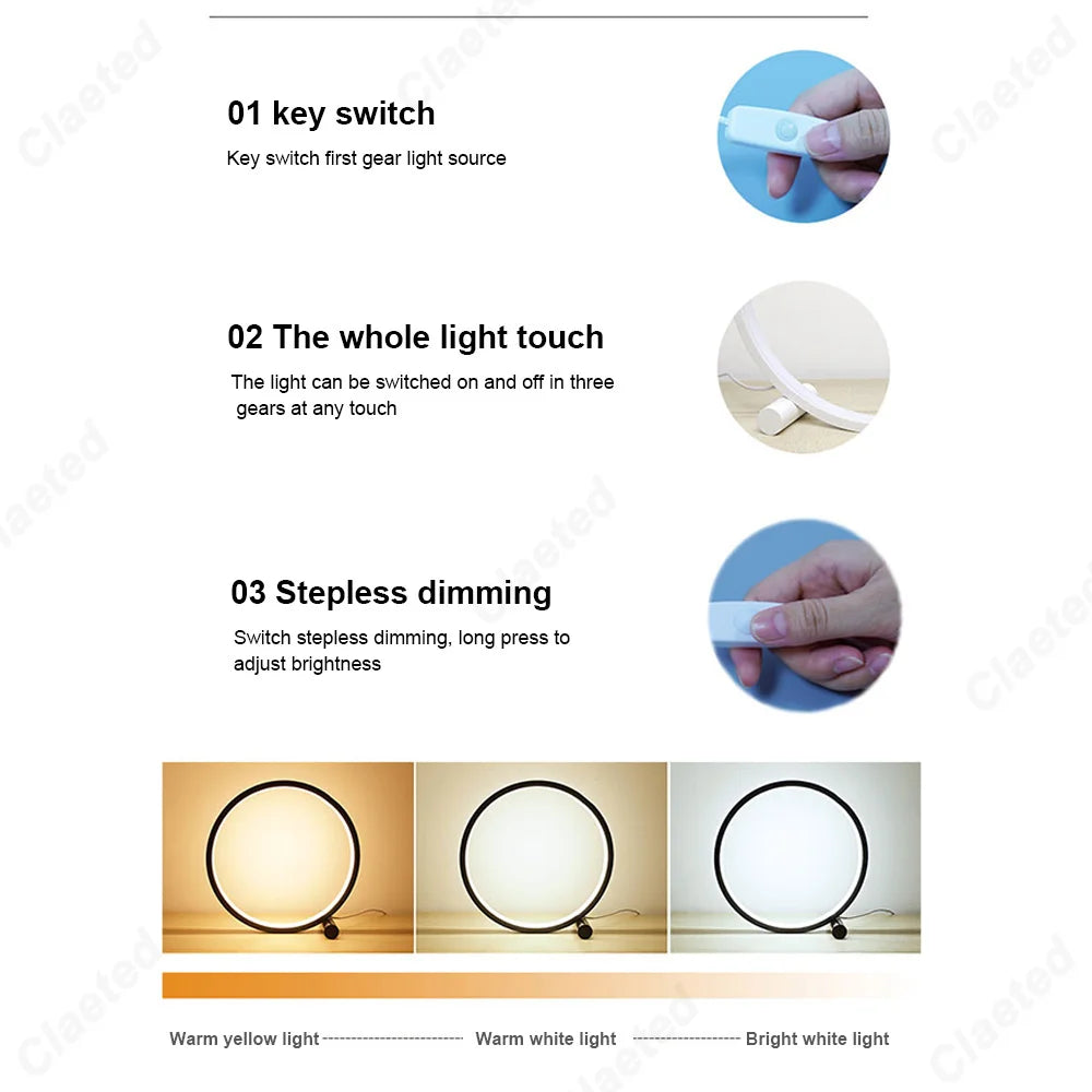Dimmable Round Night Light
