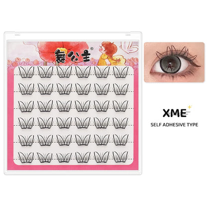 DINGSEN Self Adhesive Cluster Lashes 6 Rows Individual Eyelashes No Glue Needed Korean Makeup DIY Eye Lash Natural Eyelash