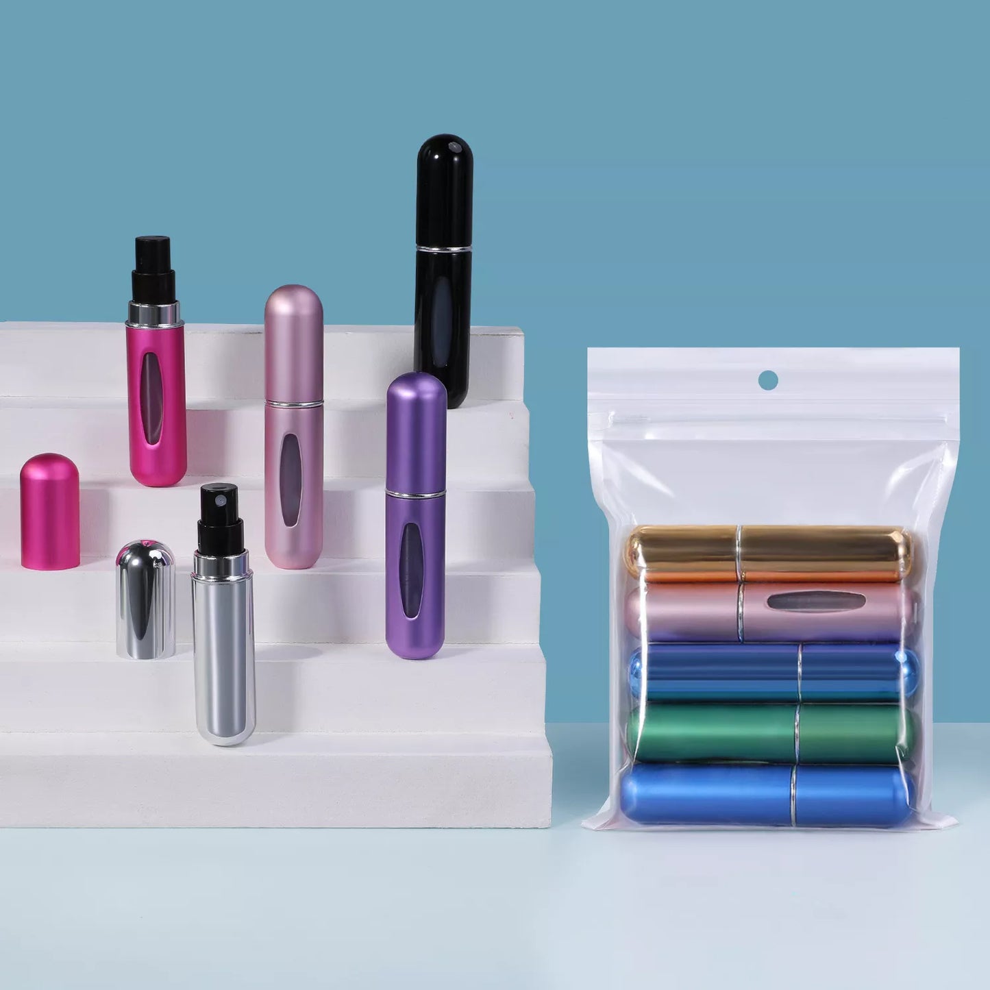 5/8ml Mini Portable Bottom Filling Perfume Dispensing Spray Refillable Cosmetic Empty Bottling Atomizer Container Travel - Giftcare 