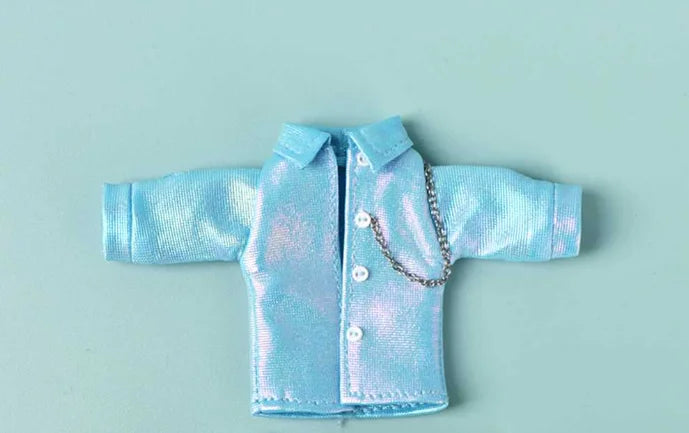 OB11 Baby Accessories Clothes for Baby Laser Bar Sets T-Shirts Jackets and Jeans Furniture for Dolls 1/12 Cool Anime Toys