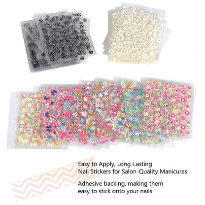 10 Pcs Sheets Nail Art Transfer Stickers 3D Design Manicure Tips Decal Decorations Hot Selling - Giftcare 