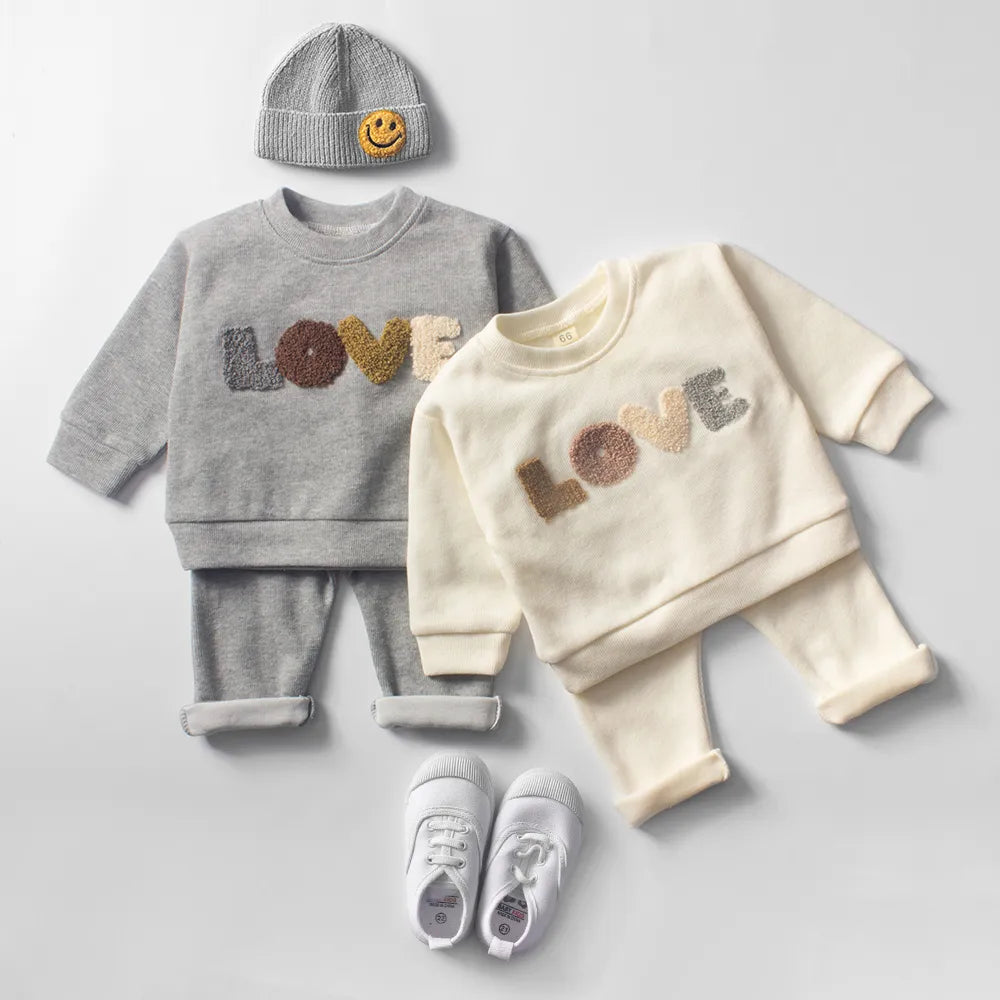 Baby Clothes Sets Infant Spring Autumn Kids Outfits Baby Hoodie Sweatshirt Suit Children Cotton Tops + Pants Baby Clothing Set - Giftcare 