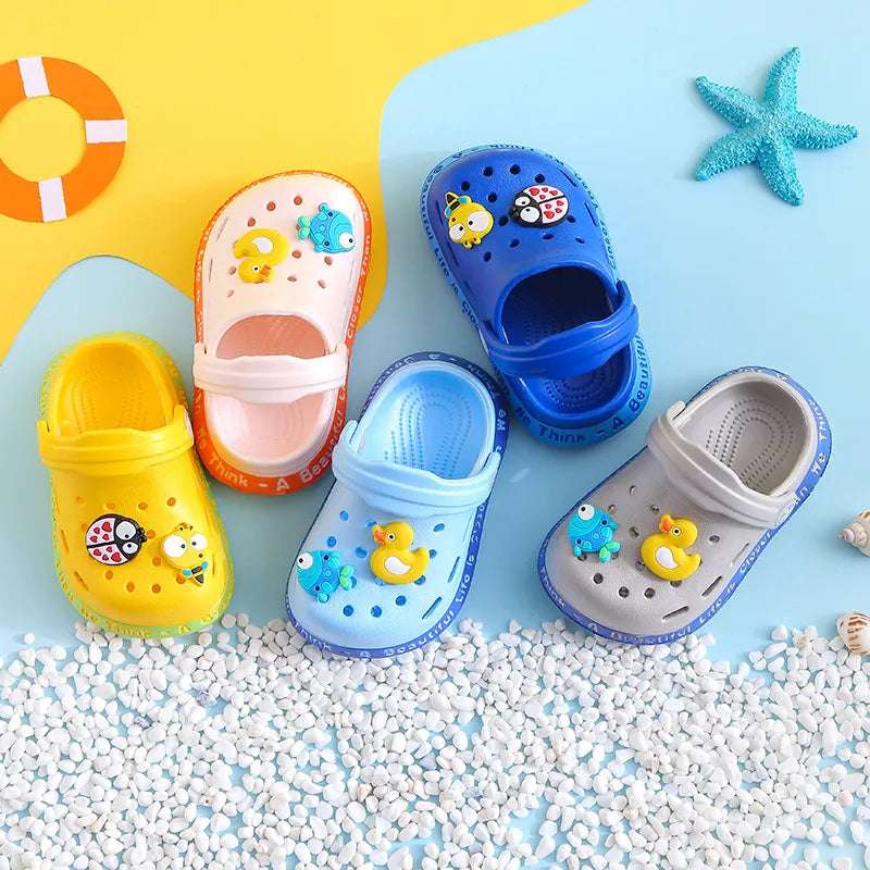 Summer Kids sandals Boys Girls Mules Cartoon baby Slippers Flat Summer Cartoon Children's Garden Shoes - Giftcare 
