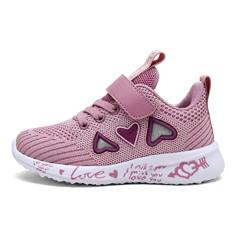 2023 Girls Casual Shoes Light Mesh Sneakers Kids Summer Children Autumn Tenis Cute Sport Cartoon Female Running Sock Footwear 8 - Giftcare 