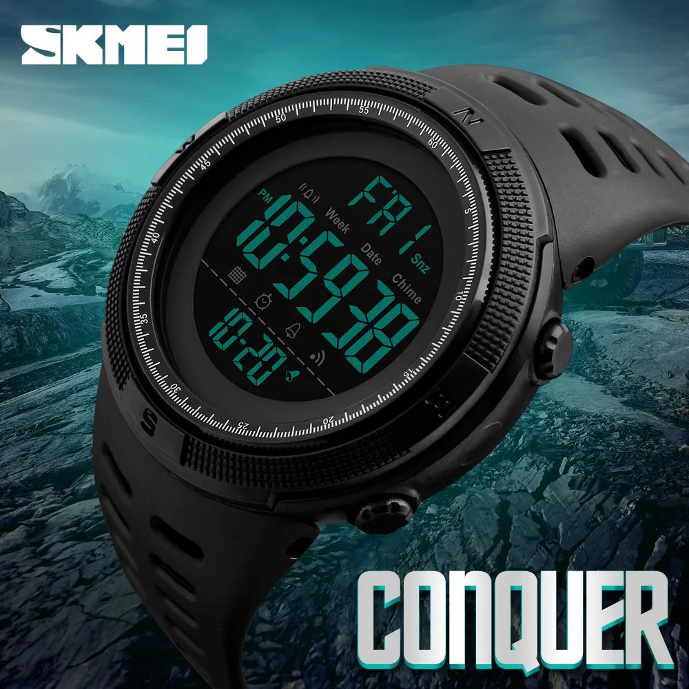 SKMEI Brand Men Sports Watches Fashion Chronos Countdown Waterproof LED Digital Watch Man Military Wrist Watch Relogio Masculino - Giftcare 
