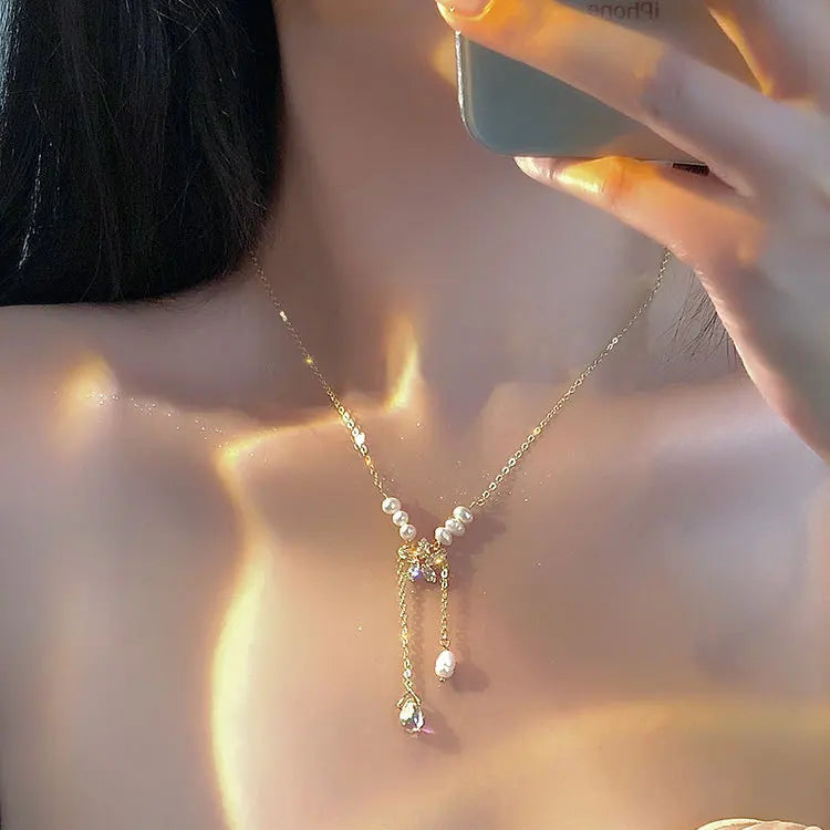 Fashion Silver Color Girls Hammer pattern Love Necklace