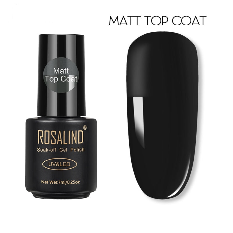 ROSALIND Gel Nail Polish Lamp All For Nails Art Manicure With Matt Base - Giftcare 