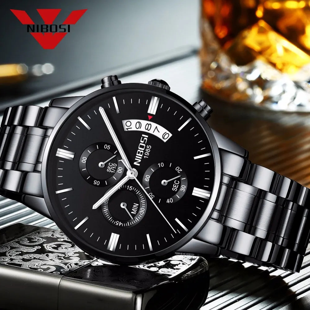 NIBOSI Relogio Masculino Men Watches Luxury Famous Top Brand Men's Fashion Casual Dress Watch Military Quartz Wristwatches Saat - Giftcare 