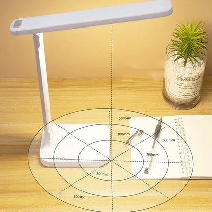 Folding Table Lamp Eye Protection Touch Dimmable LED Lamp Student Dormitory Bedroom Reading