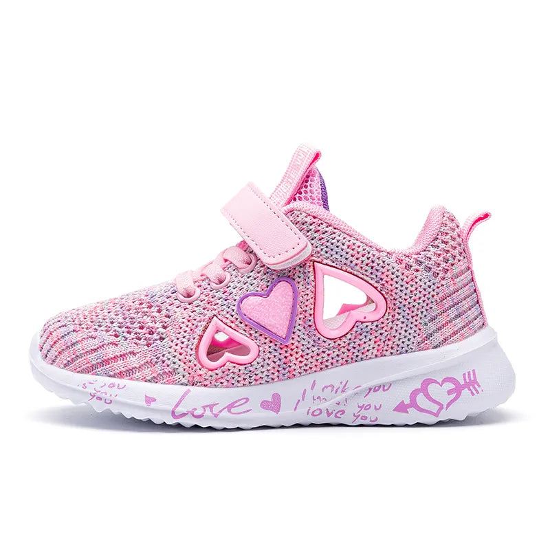2023 Girls Casual Shoes Light Mesh Sneakers Kids Summer Children Autumn Tenis Cute Sport Cartoon Female Running Sock Footwear 8 - Giftcare 