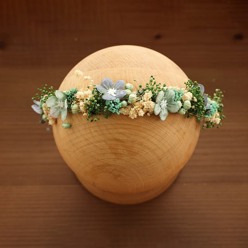 Baby Photography Accessories Full Moon Baby Artificial Flower Headband Decoration Adjustable Floral Headwear Newborn Photo Props