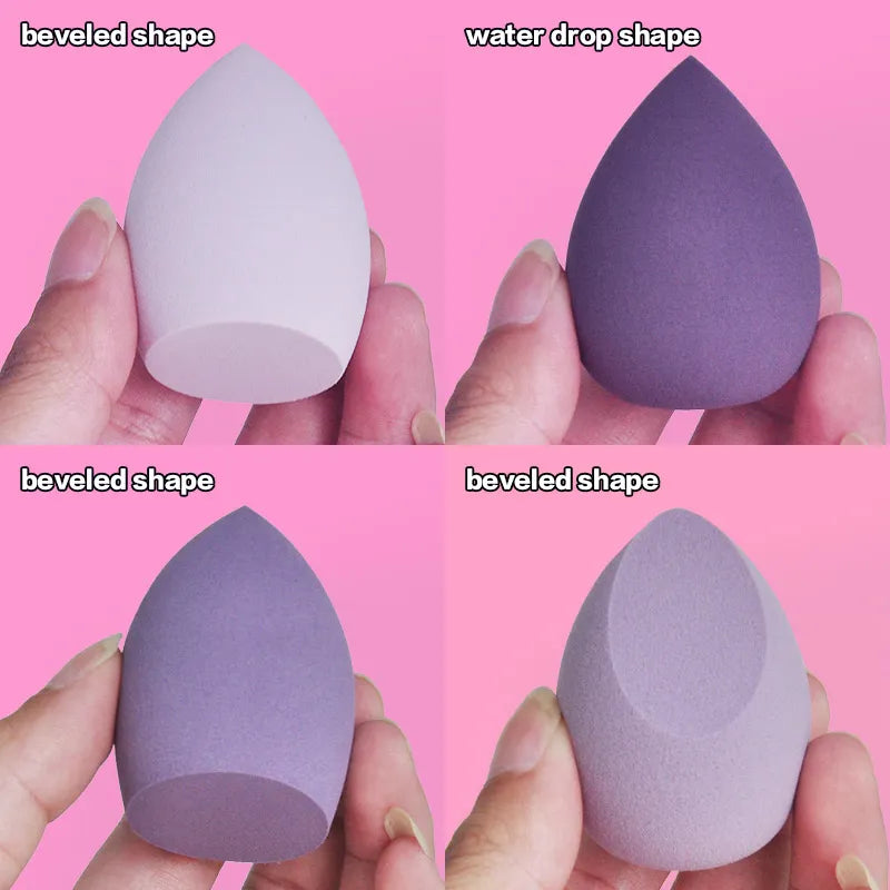 4pcs Makeup Sponge Powder Puff Dry and Wet Combined Beauty Cosmetic Ball Foundation Powder Puff Bevel Cut Make Up Sponge Tools - Giftcare 