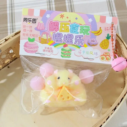 Cute Taba Squishy Hamster Squeeze Toy Cartoon Fidgets Toy Funny Plush Pinch Decompression Toy Stress Relief For Kids Adults Gift