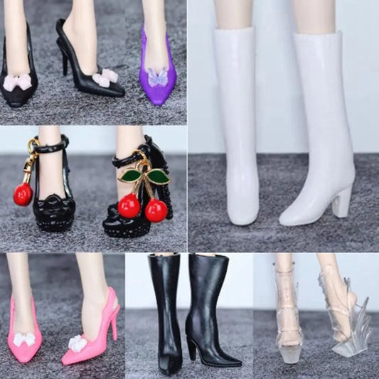 1/6 Doll Shoes 30cm Doll Casual Shoes Figure Doll Sandals Super Model Boots Female Doll Boots High Heels Shoes Doll Accessories