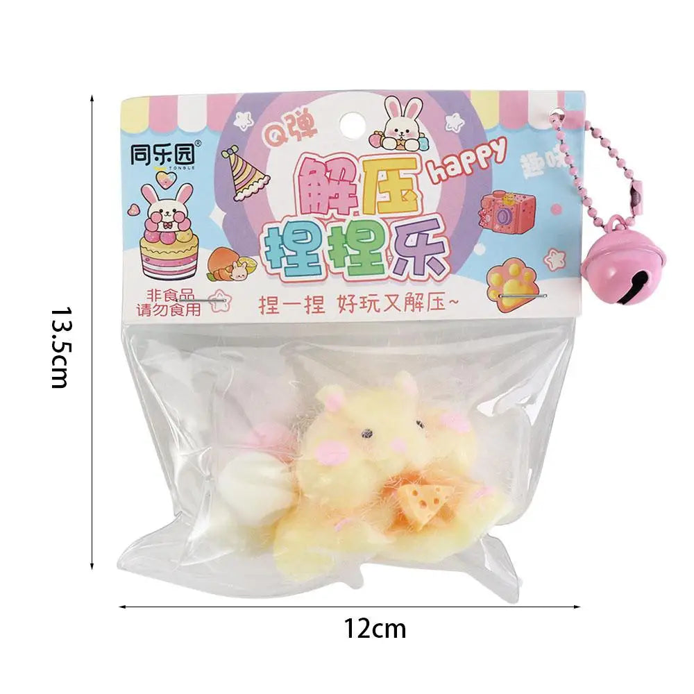 Cute Taba Squishy Hamster Squeeze Toy Cartoon Fidgets Toy Funny Plush Pinch Decompression Toy Stress Relief For Kids Adults Gift